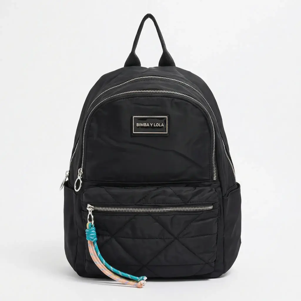 Mochila Negra Pequeña Acolchada (Inspiración Bimba y Lola) 01.webp