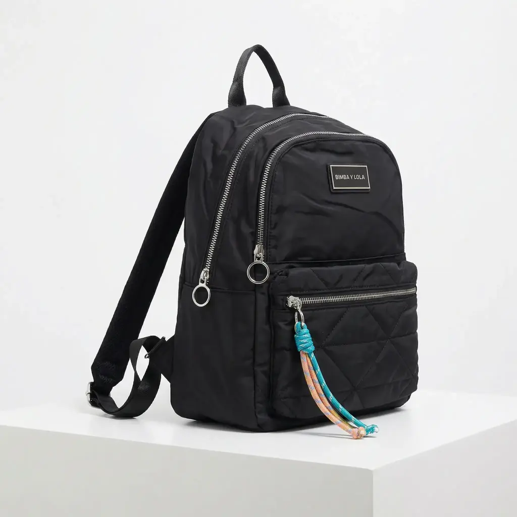 Mochila Negra Pequeña Acolchada (Inspiración Bimba y Lola) 04.webp