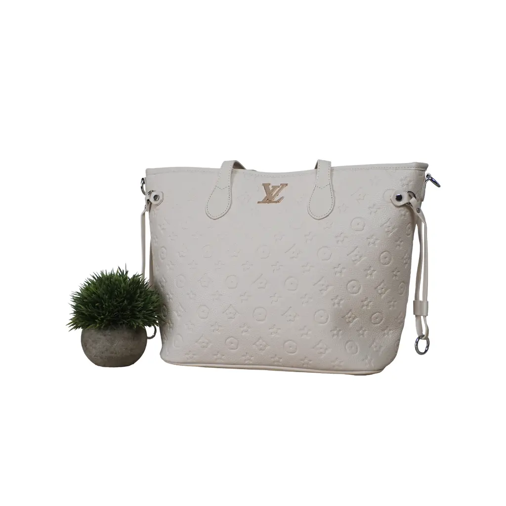 Bolso Louis Vo Neverfull MM - Inspiración Louis Vuitton - Color Blanco 04.webp