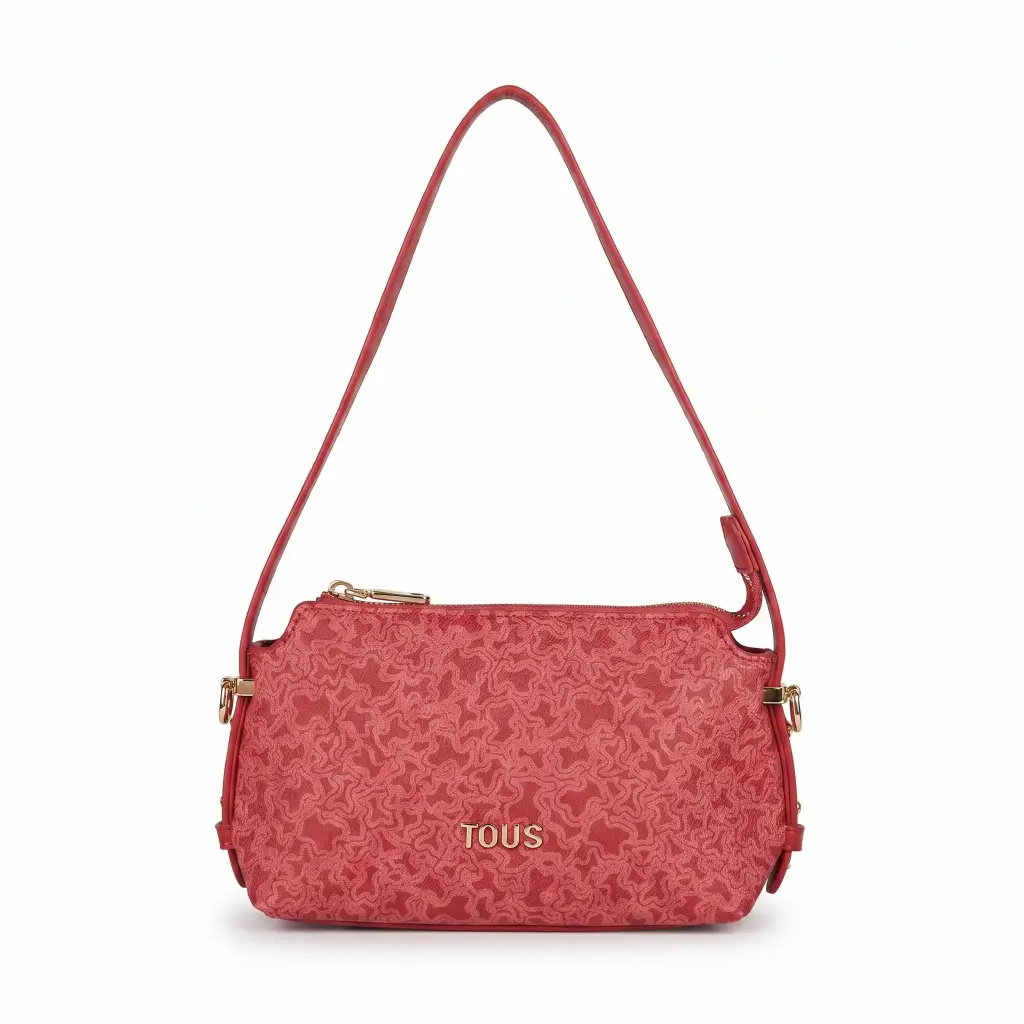 Mini bolso bandolera Bagette Kaos Lines (Inpiración Tous) Rojo 06.webp