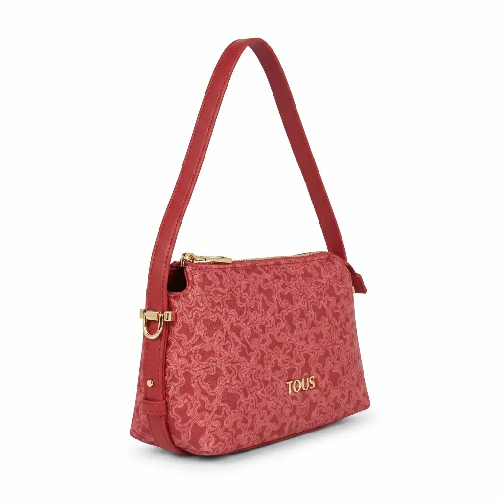 Mini bolso bandolera Bagette Kaos Lines (Inpiración Tous) Rojo 05.webp