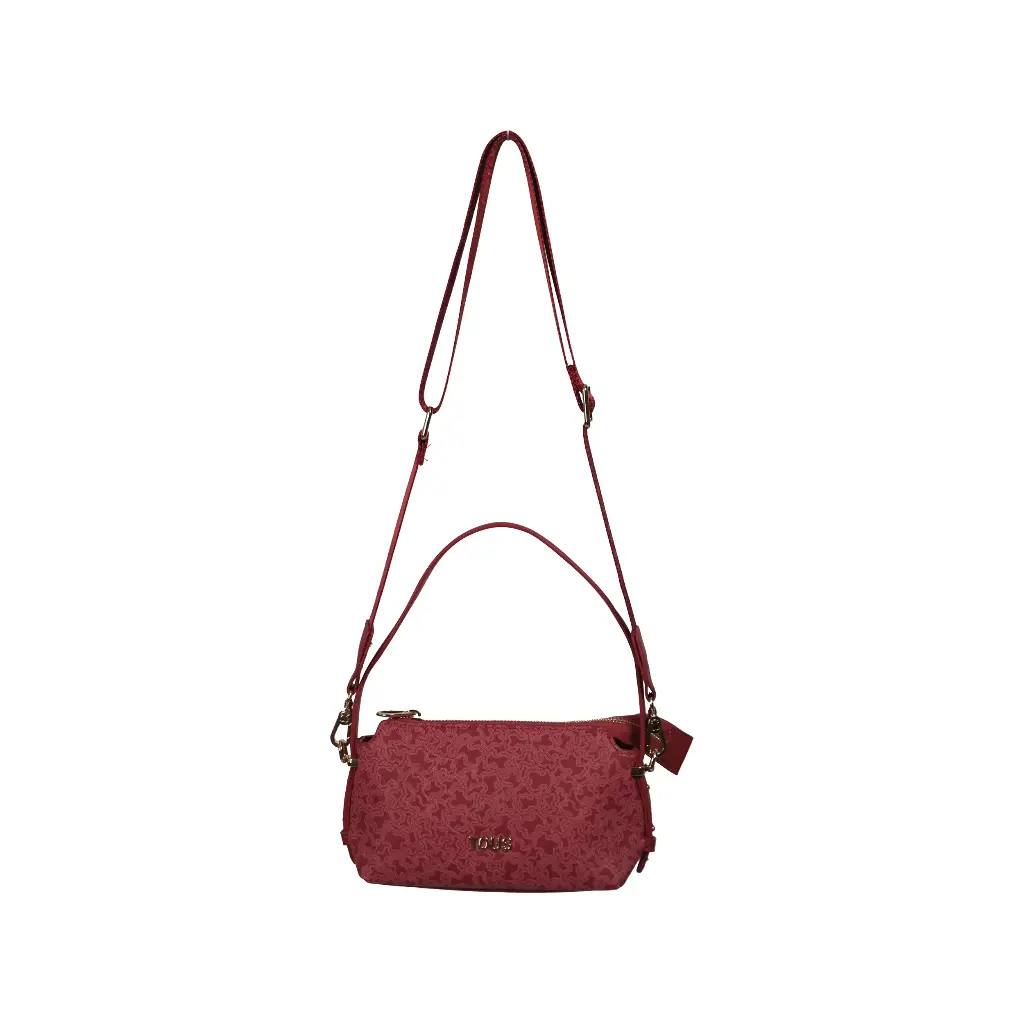 Mini bolso bandolera Bagette Kaos Lines (Inpiración Tous) Rojo 01.webp