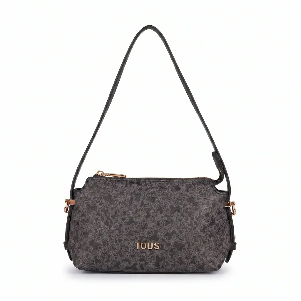 Mini bolso bandolera Bagette Kaos Lines (Inpiración Tous) Negro 01.webp