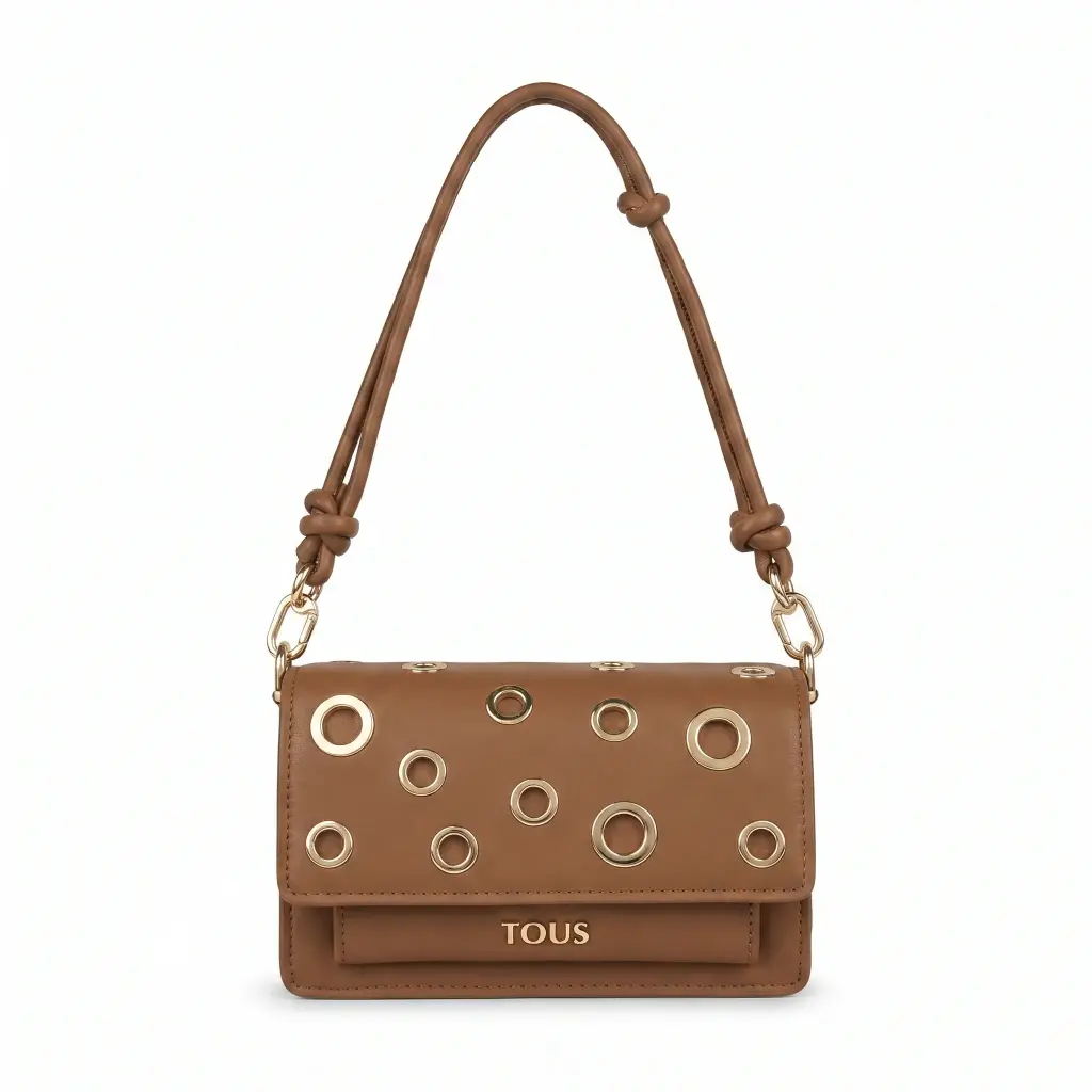 Mini bolso pequeño Audree Eyelets (Inspiración Tous) Marrón 01.webp