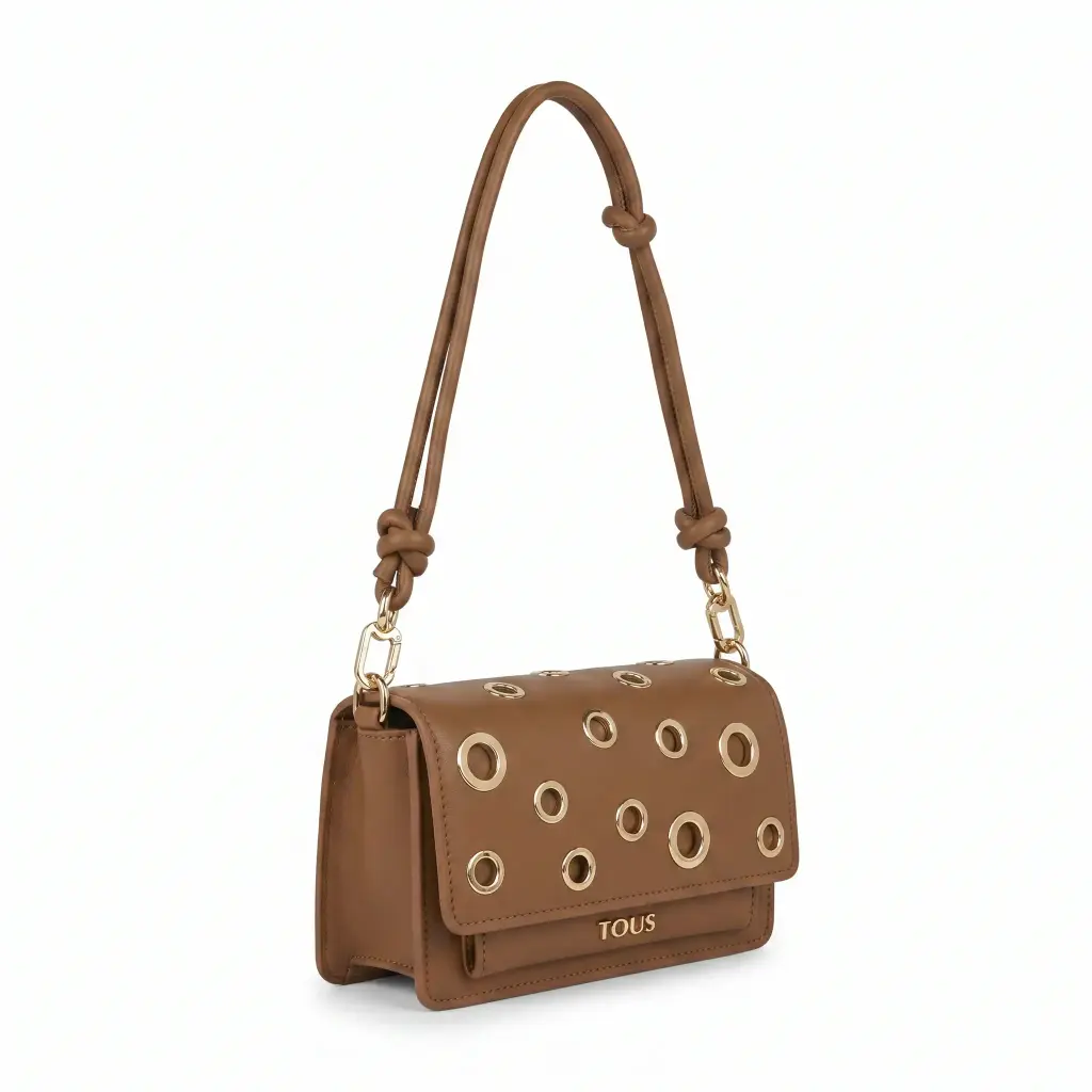 Mini bolso pequeño Audree Eyelets (Inspiración Tous) Marrón 05.webp