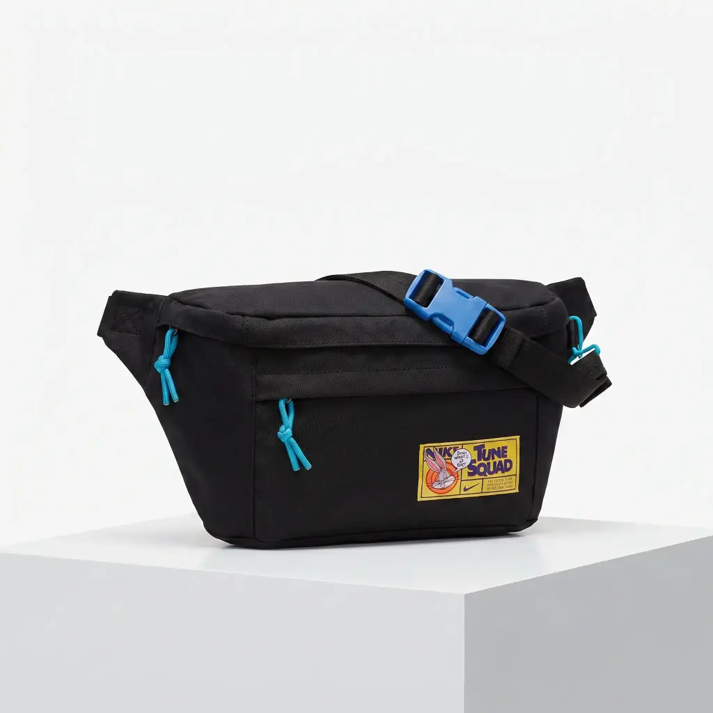 Riñonera grande Unisex Tech TuneSquad Negro (Inspiración Nike) 05.webp