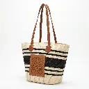 Bolso Cesta Rigida Mediano (Inspiración Loewe) Color Blanco y Negro 05.webp