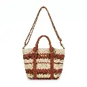 Bolso de Rafia Trenzada Lineas Color (Inspiración Tous) Color Tierra 01.webp
