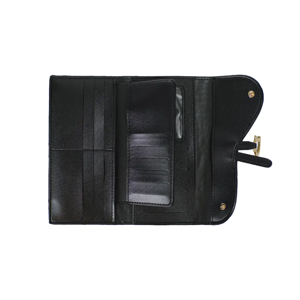 Cartera larga Monogram Trotter Saddle (Inspiración Dior) Color Negro 05.webp