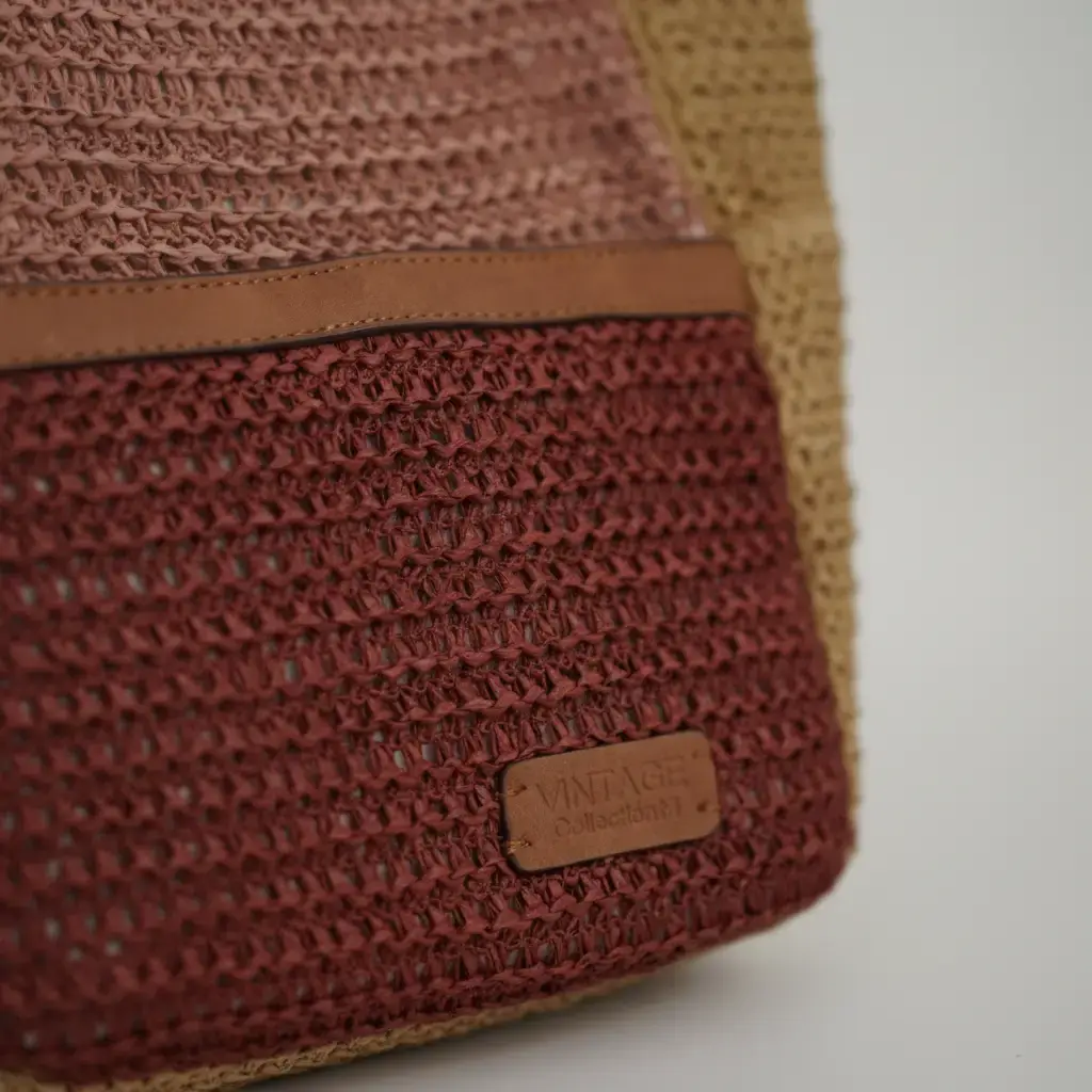 Mochila de Rafia Wittchen Young Collection Granate 03.webp