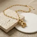 Colgante de eslabones con osos (Inspiración Tous) Dorado 04.webp
