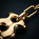 Colgante de eslabones con osos (Inspiración Tous) Dorado 05.webp