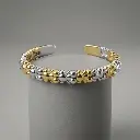 Pulsera Bicolor de osos diseño repetitivo (Inspiración Tous) 05.webp
