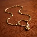 Pulsera con colgante de oso y perla (Inspiración Tous) Dorado 04.webp