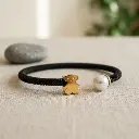 Pulsera diseño abierto malla Icon Mesh (Inspiración Tous) Negro 02.webp