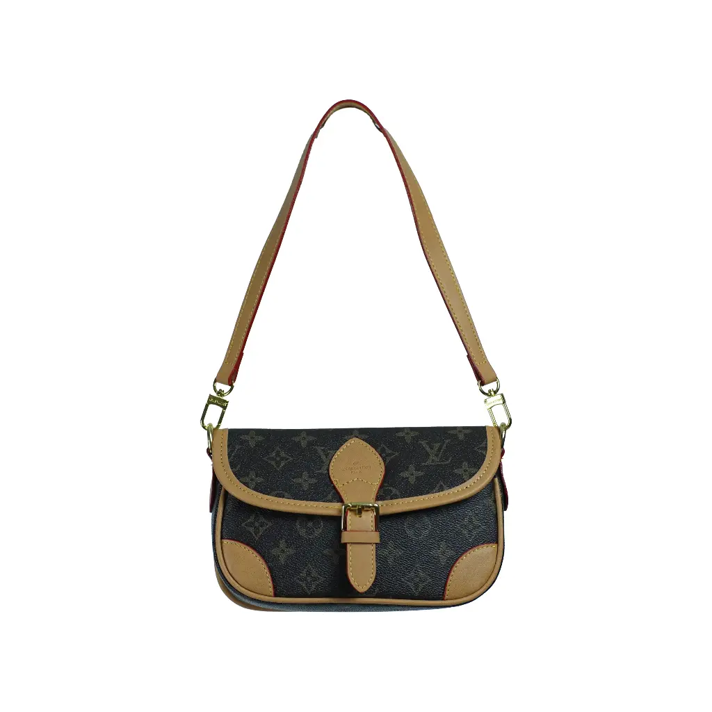 Mini bolso de mano y de hombro Monograma Hebilla (Inspiración Louis Vuitton) Color oscuro 01.webp