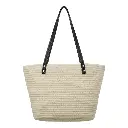 Bolso Tote tipo capazo de rafia (Inspiración Loewe) Blanco 04.webp