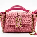 Bolso de mano Kooreloo con tachuelas Rosa 04.webp