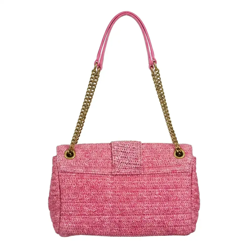 Bolso de mano Kooreloo con tachuelas Rosa 02.webp