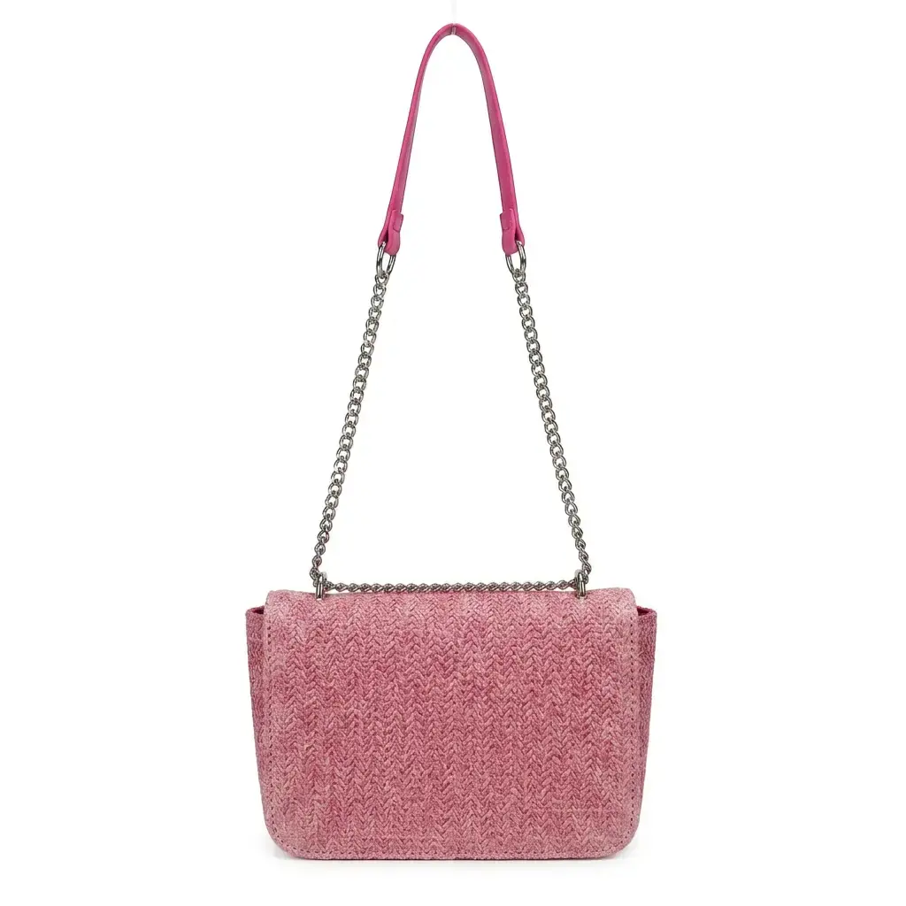 Bolso de hombro broche central circular Rosa 02.webp