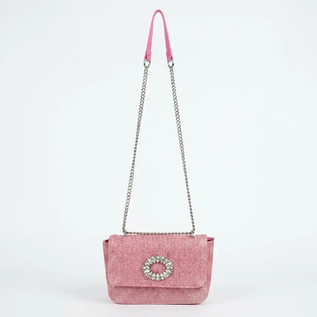 Bolso de hombro broche central circular Rosa 01.webp