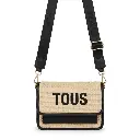 Bolso bandolera mediano Audree La Rue New Rafia (Inspiración Tous) Negro 01.webp