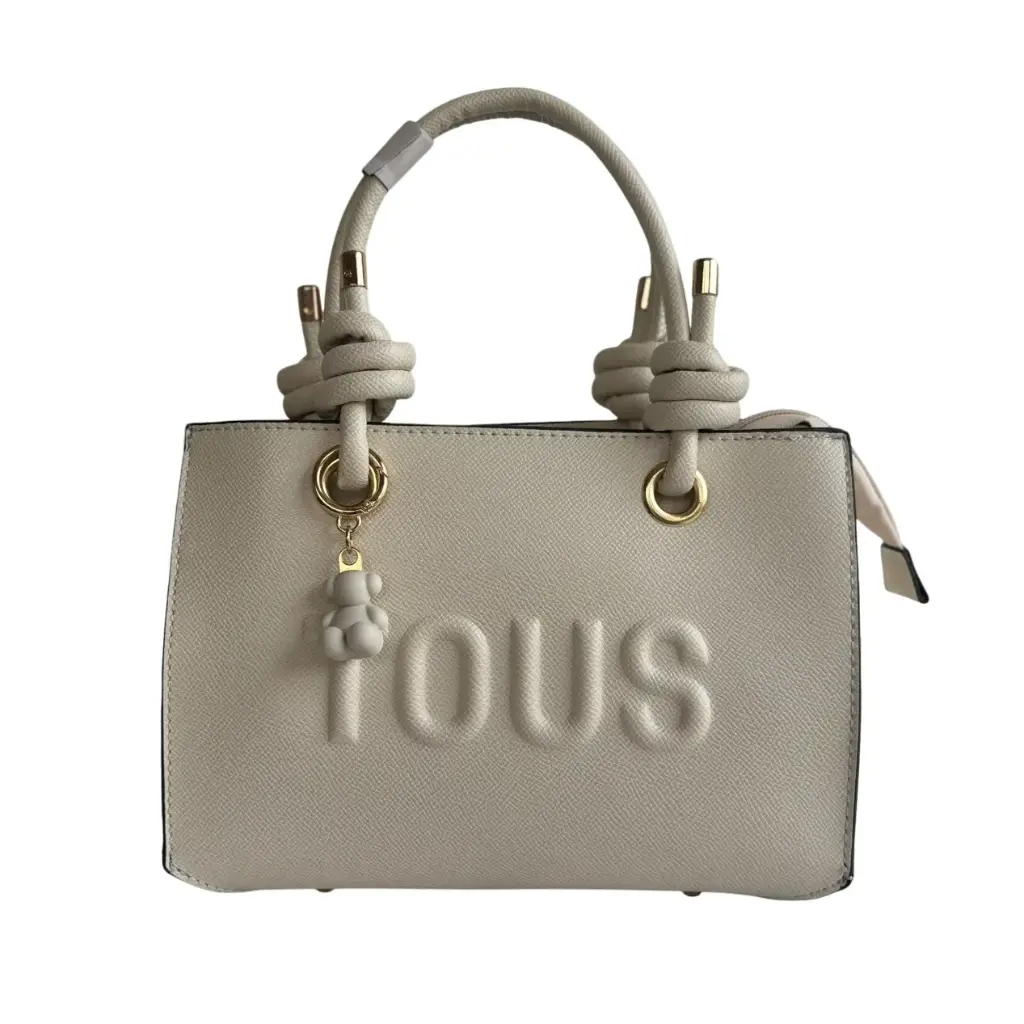 Bolso bandolera - Inspiración Tous Tipo Llavero - Color Beige.webp