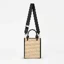 Mini bolso La Rue New de Rafia Vertical (Inspiración Tous) Negro 07.webp