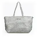 Bolso Tote asas dobles y logo métalico (Inspiración Bimba y Lola) Plata 02.webp