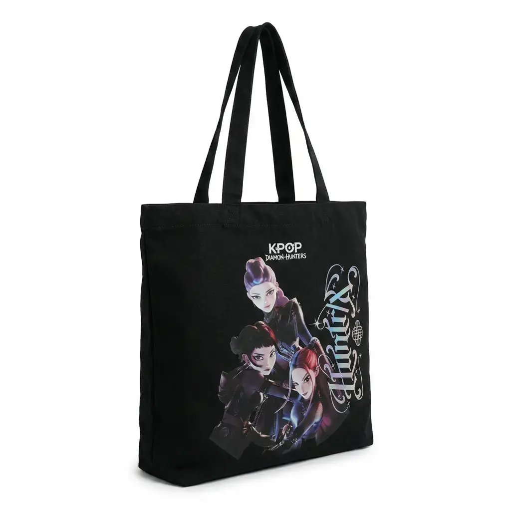 Bolsa Tote Negra K-Pop Huntrix 05.webp