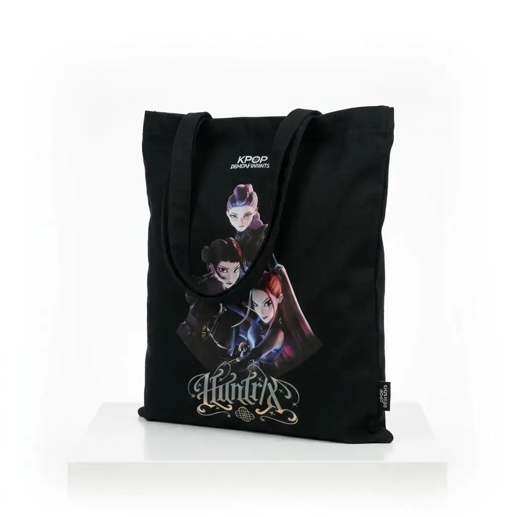 Bolsa Tote Negra K-Pop Huntrix 03.webp