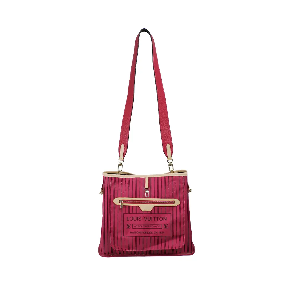 Bolso Louis Vo Shopper monograma - Inspiración Louis Vuitton) Color marron fucsia 07.webp