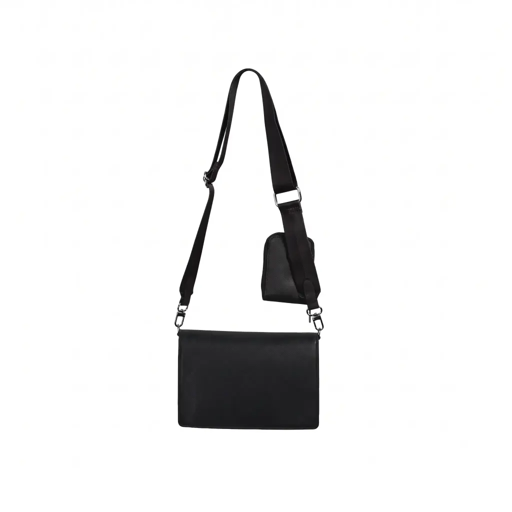 Bolso con monedero Negro (Inspiración Prada) 03.webp