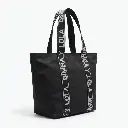 Bolso Shopper Mediano Nylon (Inspiración Bimba y Lola) Negro Letras Blanco 02.webp