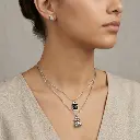 Conjunto colgante y pendientes Galaxy negro 01 (Inspiración Tous) 01.webp