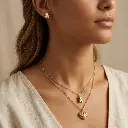 Conjunto colgante y pendientes de oso y corazon (Inspiración Tous) 03.webp