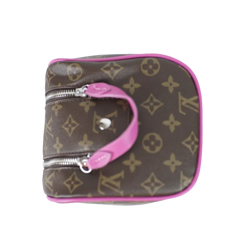 Neceser monograma LV ( Inspiración Louis Vuitton) Color Rosa Marron 02.webp