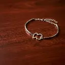 Pulsera New Silueta motivo central oso oro chapado plata (Inspiración Tous) 03.webp