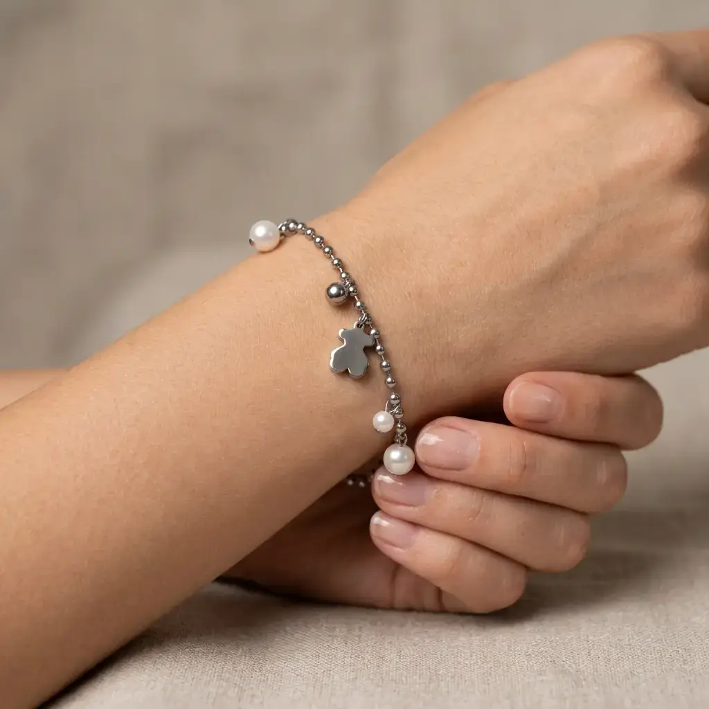 Pulsera Sweet Dolls silueta oso (Inspiración Tous) 01.webp