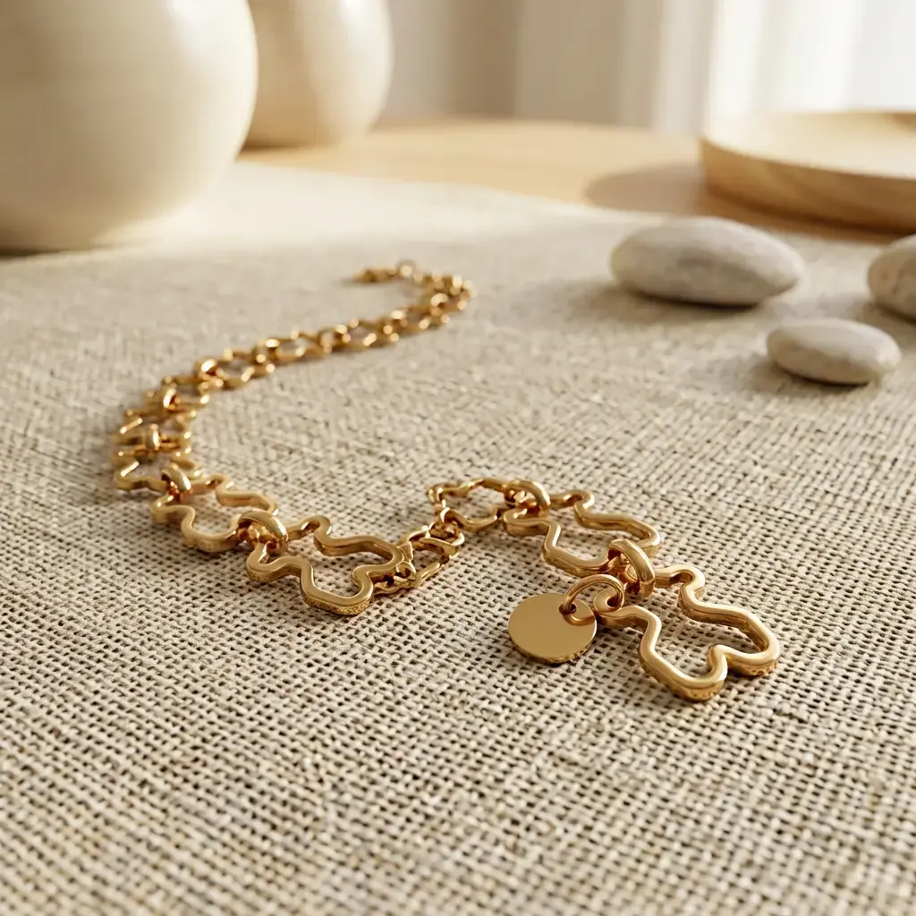 Pulsera diseño eslabones de osos (Inspiración Tous) 03.webp