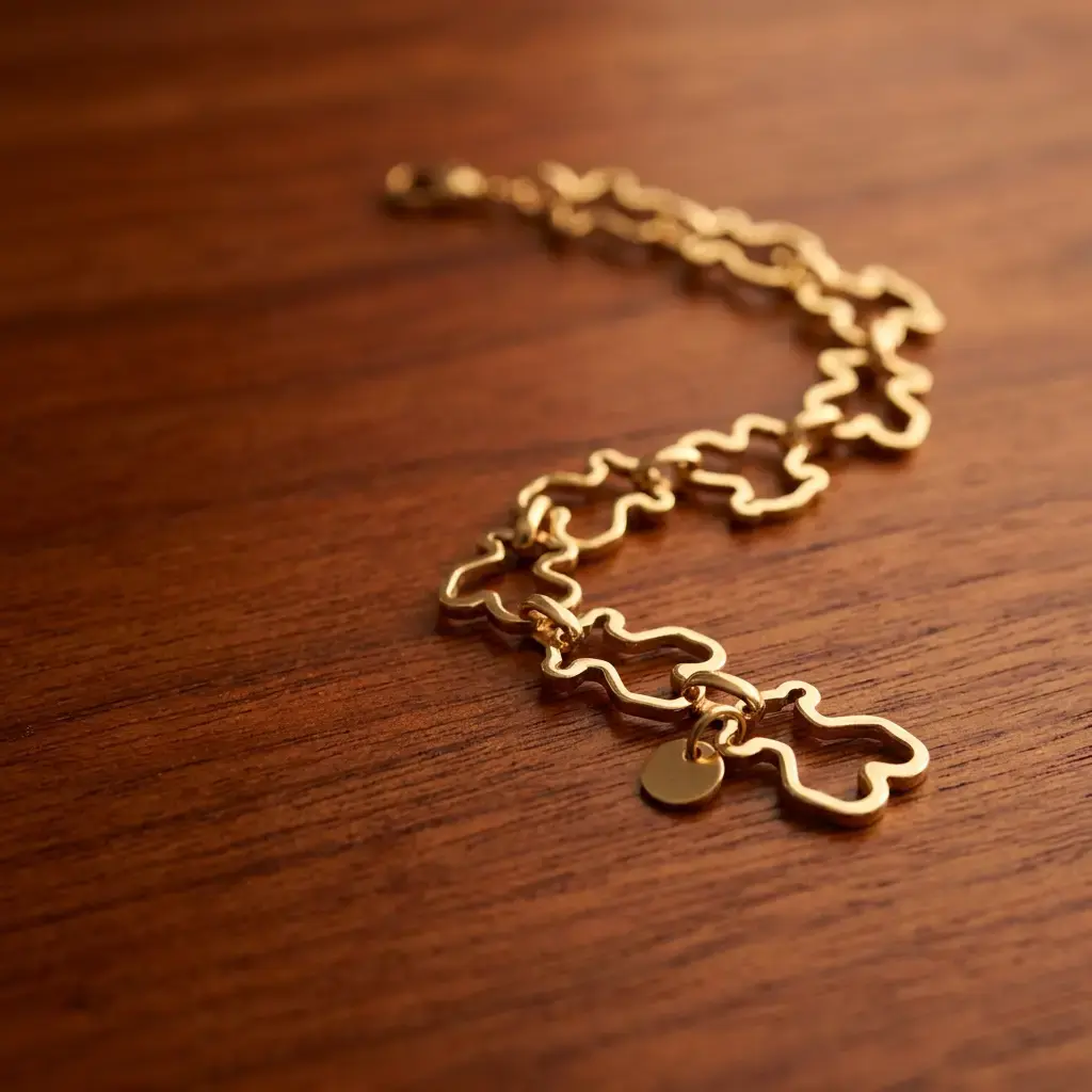 Pulsera diseño eslabones de osos (Inspiración Tous) 04.webp