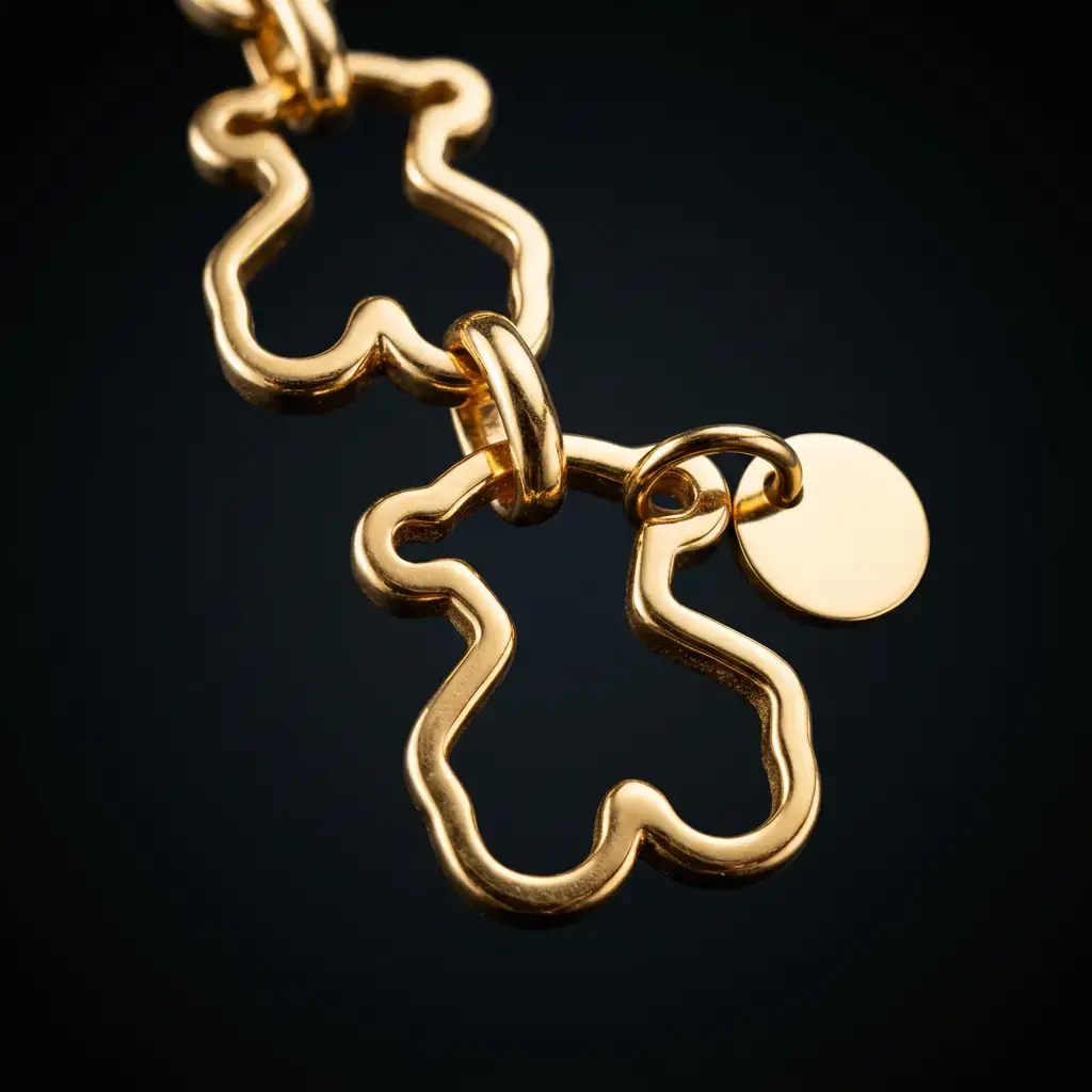 Pulsera diseño eslabones de osos (Inspiración Tous) 02.webp