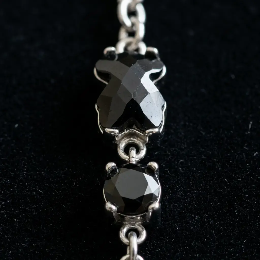 Pulsera motivo de oso onix negro (Inspiración Tous) 03.webp