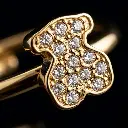 Anillo Gen amarillo con motivos de oso y brillantes (Inspiración Tous) 05.webp