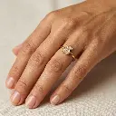 Anillo Gen amarillo con motivos de oso y brillantes (Inspiración Tous) 06.webp
