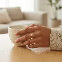 Anillo Gen amarillo con motivos de oso y brillantes (Inspiración Tous) 07.webp