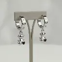 Pendientes Bold Bear con detalles colgantes forma oso negro (Inspiración Tous) 02.webp