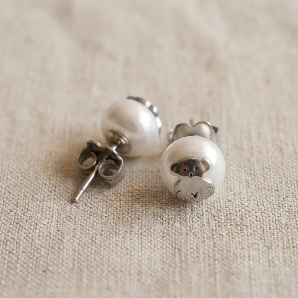 Pendientes Icon Pearl con motivo de oso (Inspiración Tous) 02.webp