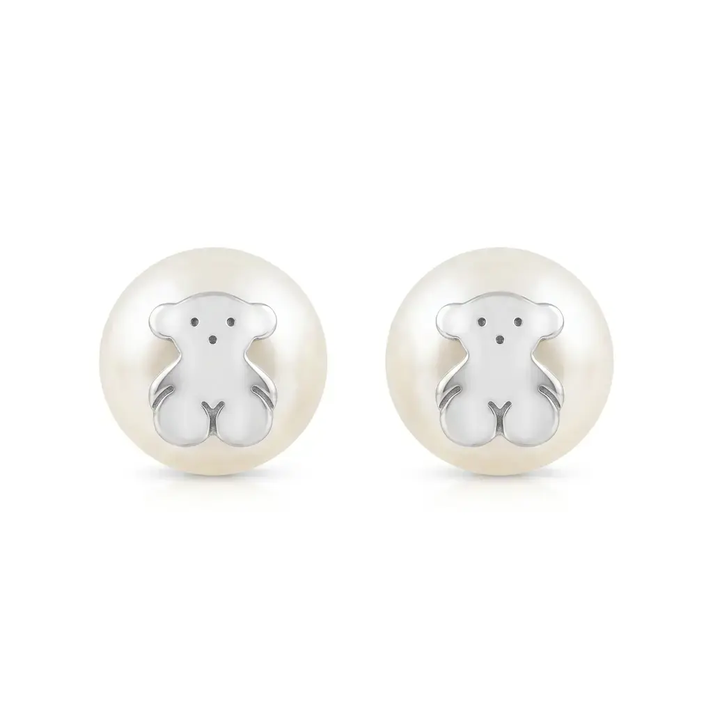 Pendientes Icon Pearl con motivo de oso (Inspiración Tous) 06.webp