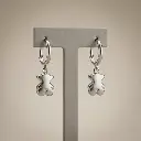 Pendientes Sweet Dolls de aro de oso plata (Inspiración Tous) 02.webp